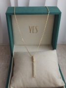 Nowy pozłacany Naszyjnik S925 Srebro 925 silver golden necklace 