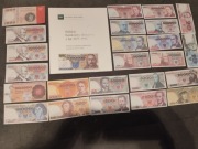 Polskie banknoty z PRL-u 25 sztuk w albumie z NBP