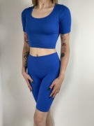 Niebieski komplet sportowy – top + kolarki rozm. XS/S Primark