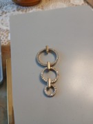 Okazja. Piekny duży złoty wisiorek  3 kółka próba 333, 4,58 gr. + gratisy