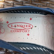 Półbuty, mokasyny skórzane granatowe LANQIER r.37-38 