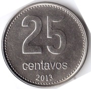 ARGENTYNA 25 centavos 2013, PRÓBA, wyjątkowa rzadkość!!! czytaj opis!