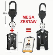 Etui na identyfikator + retraktor z karabińczykiem = zestaw 1 komplet