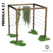 Pergola K 2.1 210x194x194 zadaszenie na kosze