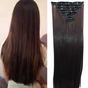 Cybelleza Proste  doczepiane włosy 60 cm 8 sztuk 