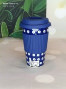 Kubek ceramiczny turystyczny z pokrywką ceramika Z.C. Bolesławiec