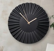 Krontaler nowoczesny zegar ścienny czarny 30 cm,