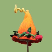 Ręcznie filcowana czapka z wełny do sauny, czapka leśnej wiedźmy