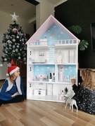 Drewniany domek dla lalek Barbie 