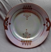 Secesyjna iryzowana patera Carl Tielsch. Sygnatura z okresu 1909-34.