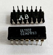 Układ scalony Cemi UL1102 (dwa niezależne wzmacniacze różn.)  zestaw 4 szt.