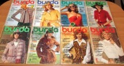Burda Moden 1974 zestaw 8 numerów + wykroje Vintage Moda szycie krawiectwo