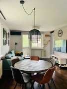 Lampa druciana czarna z regulacją wysokości, styl loft/industrialny