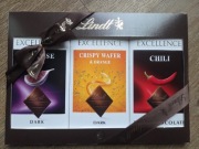 Zestaw czekolad Lindt Excellence Dark Figa Chili Pomarańcza 3x100g