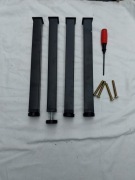 Noga meblowa do stołu 34 cm z regulacją regulowana profil 40x40