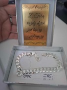 Bransoleta męska srebrna Pancerka