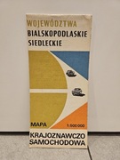 Stara mapa krajoznawczo samochodowa województwa Bialskopodlaskie Siedleckie