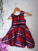 Sukienka na imprezę w kratę dla dziewczynki 2-3 la