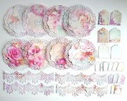 SERWETKI KORONKI SCRAPBOOKING ZESTAW 3 RÓŻE.