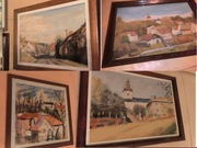 Kolekcja 4 obrazów – Ladislav RUSÍN | Szkoła Zakarpacka  Pejzaże Beskidzkie