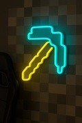 Neon Minecraft Kilof LED - Na ścianę - Dla gracza / gamer