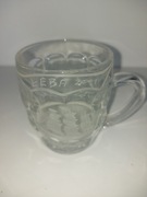 Szklany Kufel Pokal 0,3 l Grawer Statek Kotwica Łeba 2001 pamiatka
