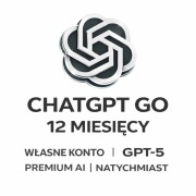 PRYWATNE KONTO CHAT GPT GO | 12 MIESIĘCY | CHATGPT | POLSKA PRO AI PREMIUM