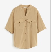Koszula H&M r. S Utility cargo beżowa