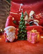 Zestaw trzech świątecznych świeczek sojowych