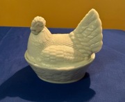 Kura ceramiczna seldynowa Ząbkowice PRL vintage