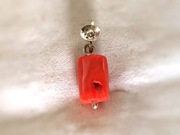 Srebrny wisiorek z koralem - Koral art.jewellery