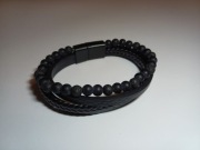 Elegancka Modna Męska Bransoletka z Metalowym Magnetycznym Zapięciem