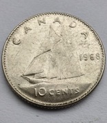 KANADA 10 Cent 1968