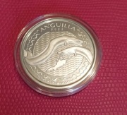 2 DOLLARY ANGUILLA WĘGORZ KARAIBY 2022 SREBRO 999 