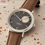 TOPHILL Męski zegarek kwarcowy Ultra Slim 40 mm SZAFIROWE szkło