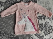 Primark sweter różowy w jednorożca r. 62 cm 