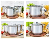 Garnki nierdzewne duże 