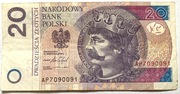 Banknot 20 zł  2016 rok unikat AP 7090091