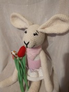 Duża przytulanka zrobiona na szydełku handmade