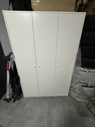 Dwie Szafy IKEA KLEPPSTAD - 3 drzwiowe, dodatkowa półka, białe