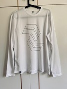 Koszulka sportowa męska biała t-shirt z długi rękawem L/40 IQ