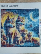 Gotowy haft diamentowy Wilki