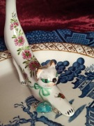 Figurka porcelanowa kot stojak na biżuterię Wagner & Apel vintage Niemcy