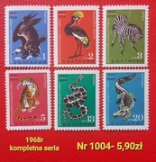 Znaczki fauna:1004: ptaki, zwierzęta, gady- Bułgaria 1968r **