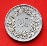 20  Rappen     1965  r  -     Szwajcaria  stan !!