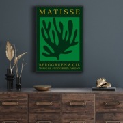 Plakat Henri Matisse, Zielony liść, Złote napisy