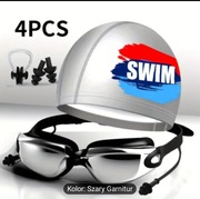 Zestaw akcesoriów pływackich ,czepek okulary nauszniki 