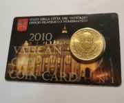 Watykan 50 Euro Cent 2010 , Mennicza BLISTER