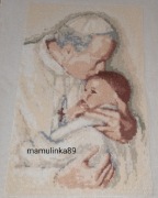 Obraz Jan Paweł II haft krzyżykowy 