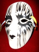 Maska Wenecka Ceramiczna Ręcznie Malowana Vintage 